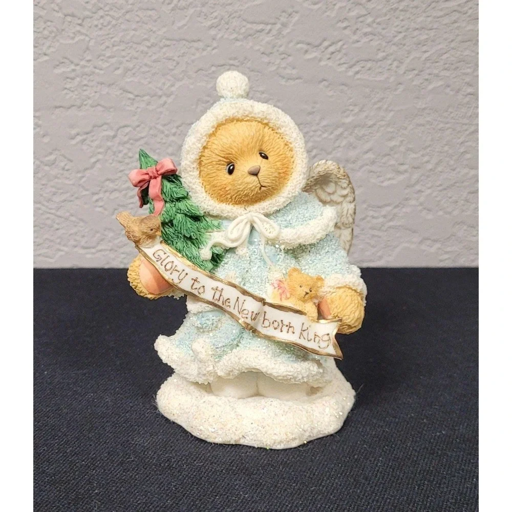 Enesco Cherished Teddies Figurine Grace Glory To The Newborn King #175994 (1996)